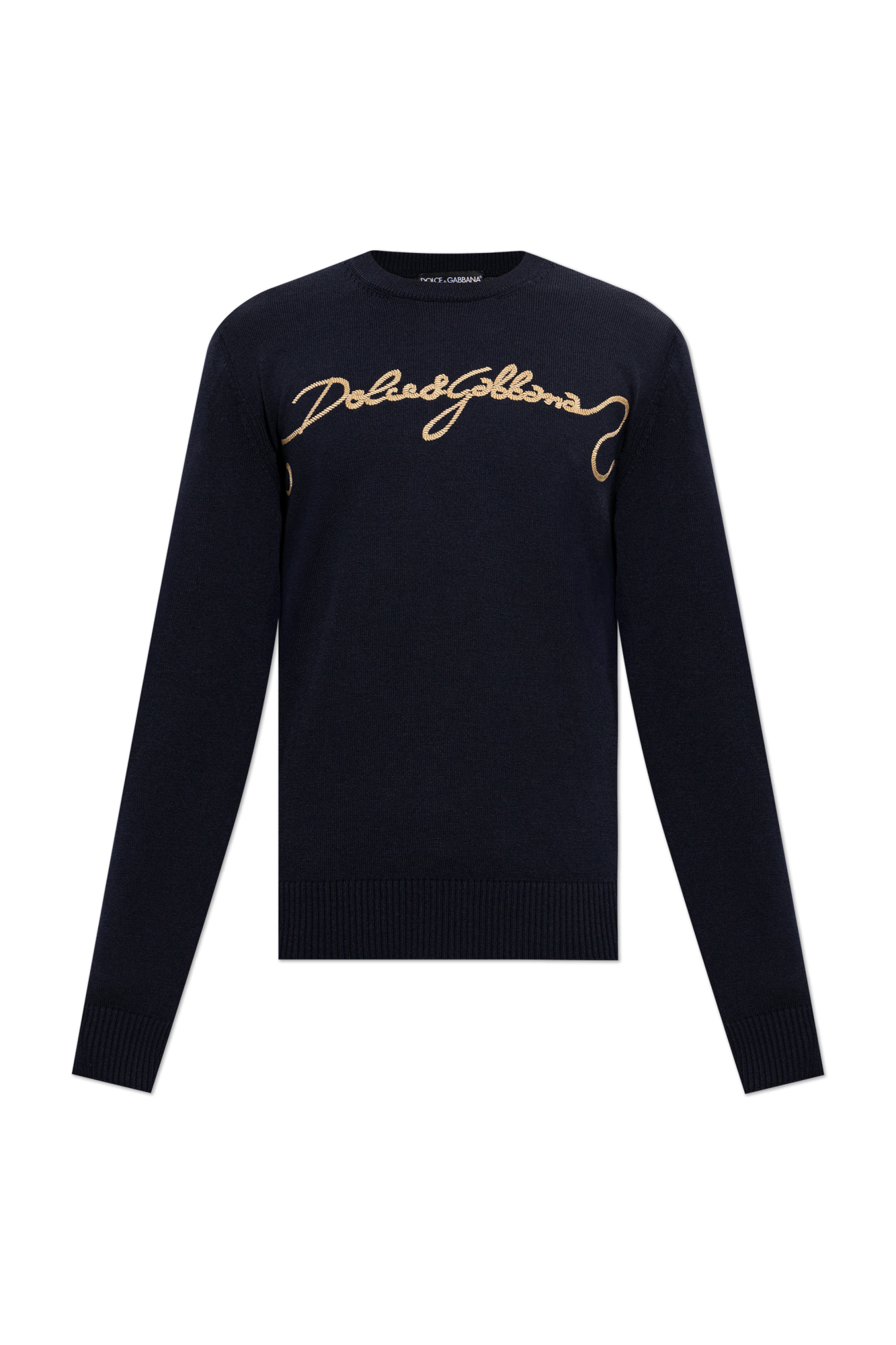 Dolce & Gabbana Wool sweater with embroidered logo | Men's | Vitkac